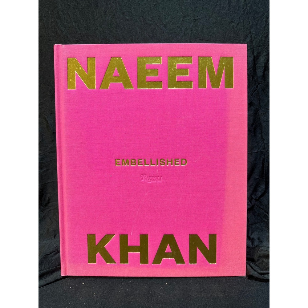 Naeem Khan Embellished Rizzoli Fashion Book Pink Gold Hardcover 2020 Monograph
